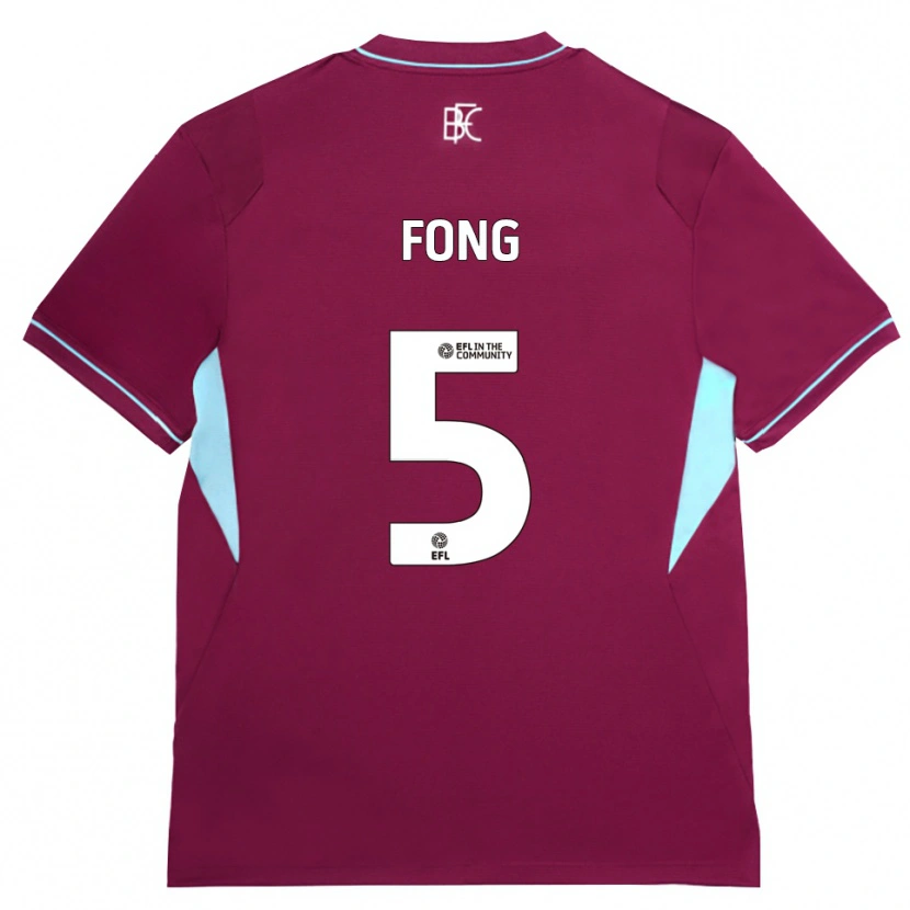 DanxenキッズLuca Fong#5バーガンディ グリーンホームシャツ2026/27ジャージーユニフォーム