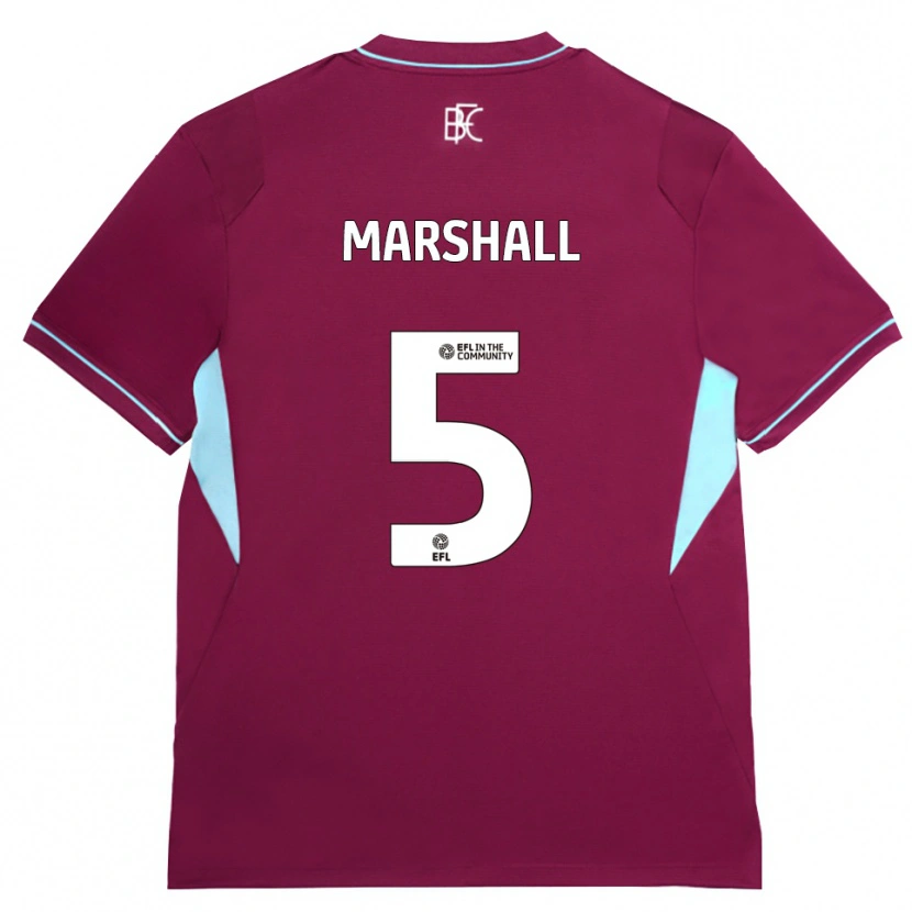 DanxenキッズGeorgia Marshall#5バーガンディ グリーンホームシャツ2026/27ジャージーユニフォーム