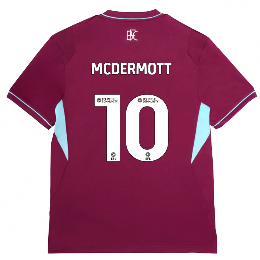 Danxenキッズトミー・マクダーモット#10バーガンディ グリーンホームシャツ2026/27ジャージーユニフォーム