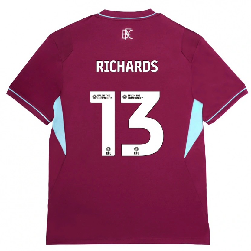 DanxenキッズJade Richards#13バーガンディ グリーンホームシャツ2026/27ジャージーユニフォーム
