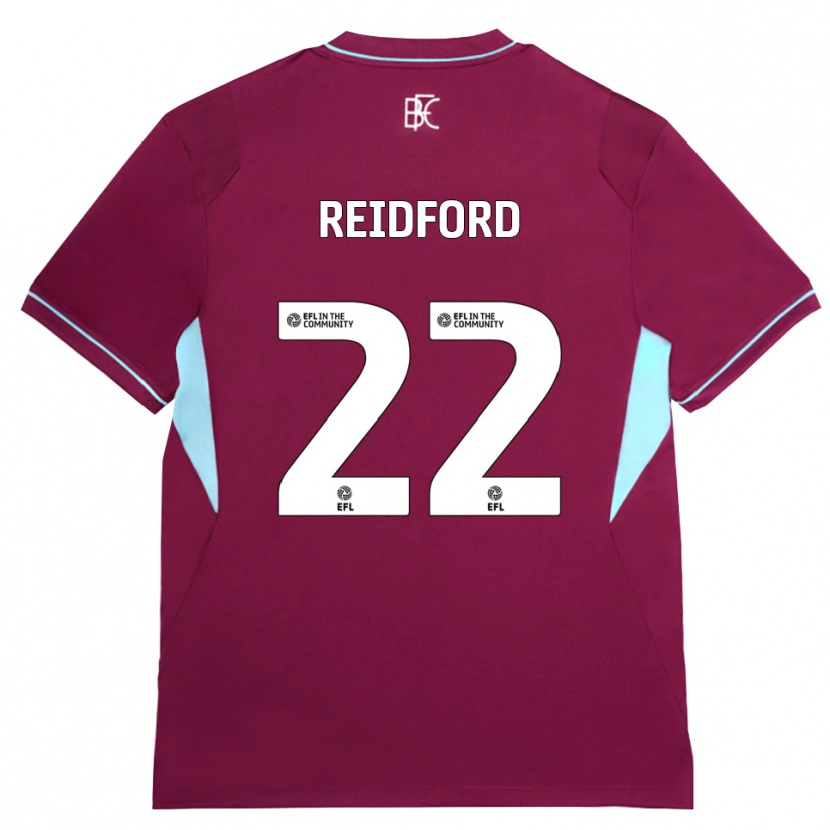 DanxenキッズIsabella Reidford#22バーガンディ グリーンホームシャツ2026/27ジャージーユニフォーム