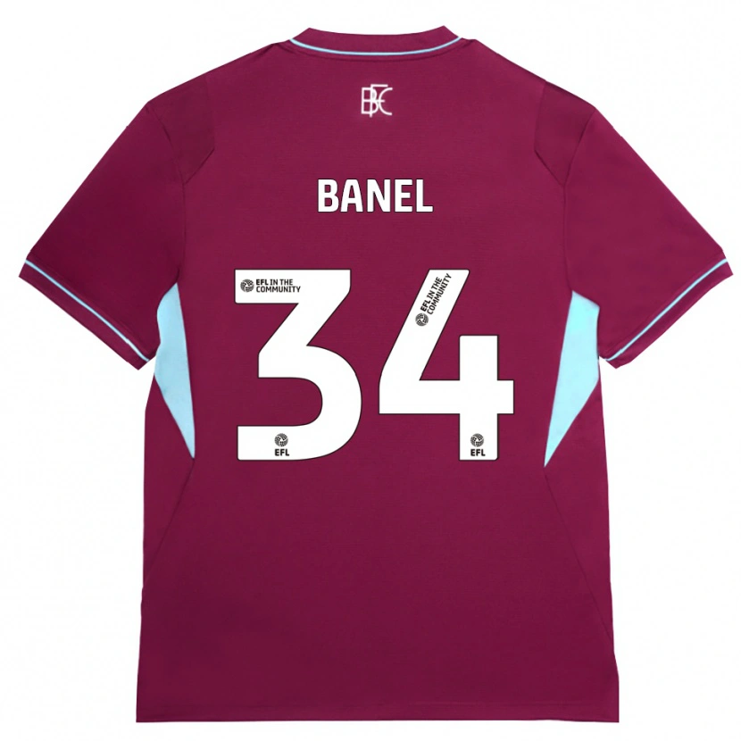 Danxenキッズヤイドン・バネル#34バーガンディ グリーンホームシャツ2026/27ジャージーユニフォーム