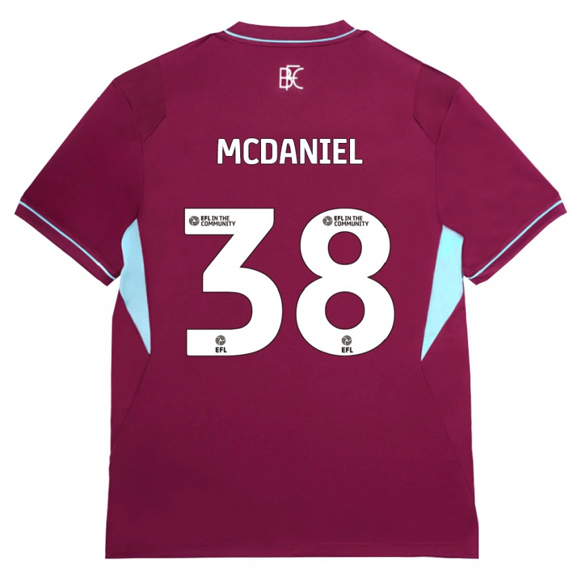 Danxenキッズルイーズ・マクダニエル#38バーガンディ グリーンホームシャツ2026/27ジャージーユニフォーム