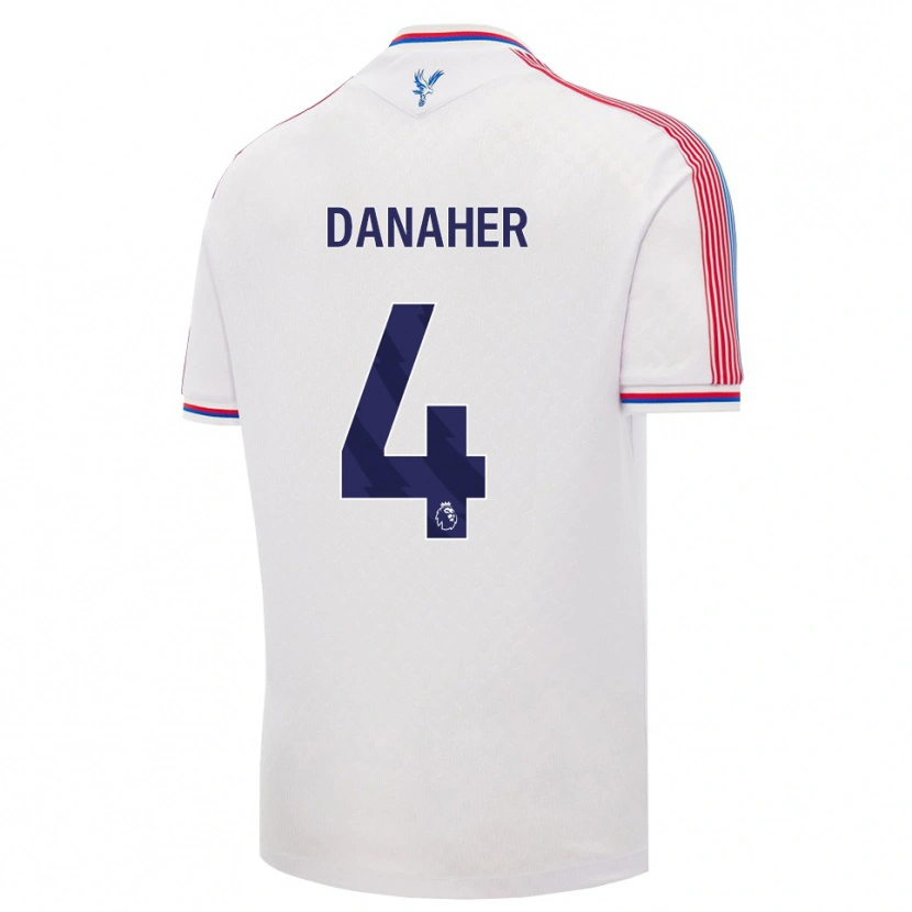 Danxenキッズユアン・ダナハー#4ホワイト レッド ブルーホームシャツ2026/27ジャージーユニフォーム