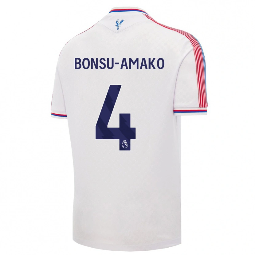DanxenキッズSebastian Bonsu-Amako#4ホワイト レッド ブルーホームシャツ2026/27ジャージーユニフォーム