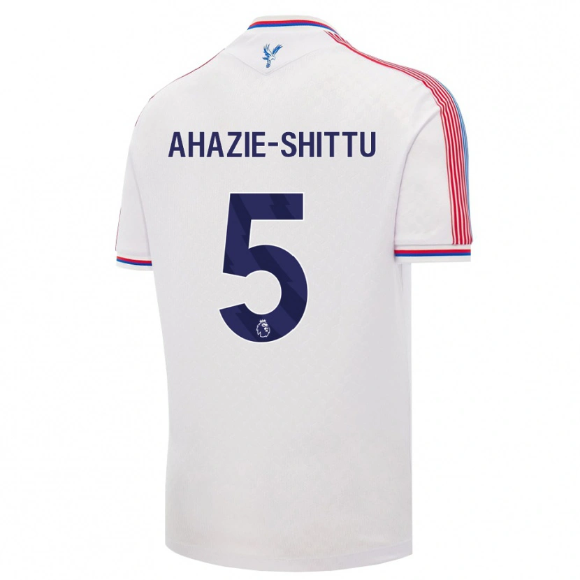 DanxenキッズRemi Ahazie-Shittu#5ホワイト レッド ブルーホームシャツ2026/27ジャージーユニフォーム