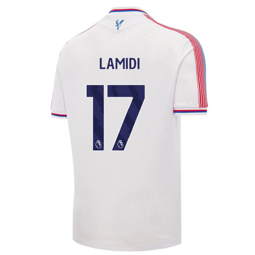 DanxenキッズOladotun Lamidi#17ホワイト レッド ブルーホームシャツ2026/27ジャージーユニフォーム