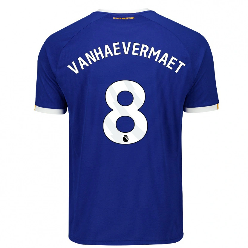Danxenキッズジャスティン・ヴァンハーヴェルメット#8ブルー ホワイトイエローホームシャツ2026/27ジャージーユニフォーム
