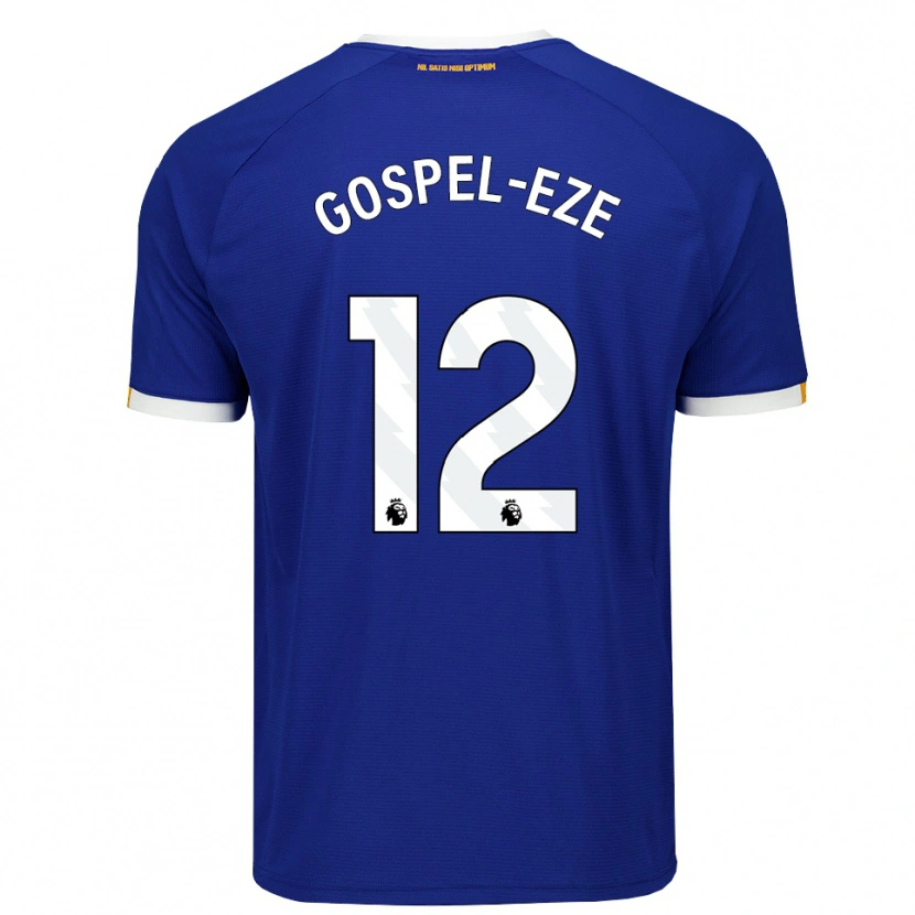 DanxenキッズGoodness Gospel-Eze#12ブルー ホワイトイエローホームシャツ2026/27ジャージーユニフォーム