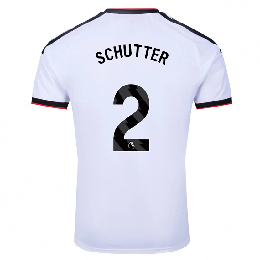 DanxenキッズQuinn Schutter#2ホワイト ブラックレッドホームシャツ2026/27ジャージーユニフォーム