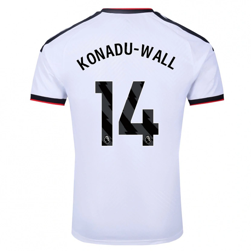 DanxenキッズLewis Konadu-Wall#14ホワイト ブラックレッドホームシャツ2026/27ジャージーユニフォーム