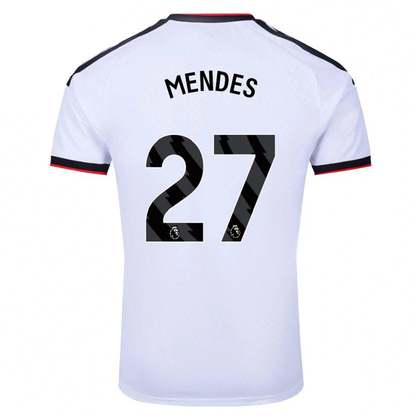 DanxenキッズMegalie Mendes#27ホワイト ブラックレッドホームシャツ2026/27ジャージーユニフォーム