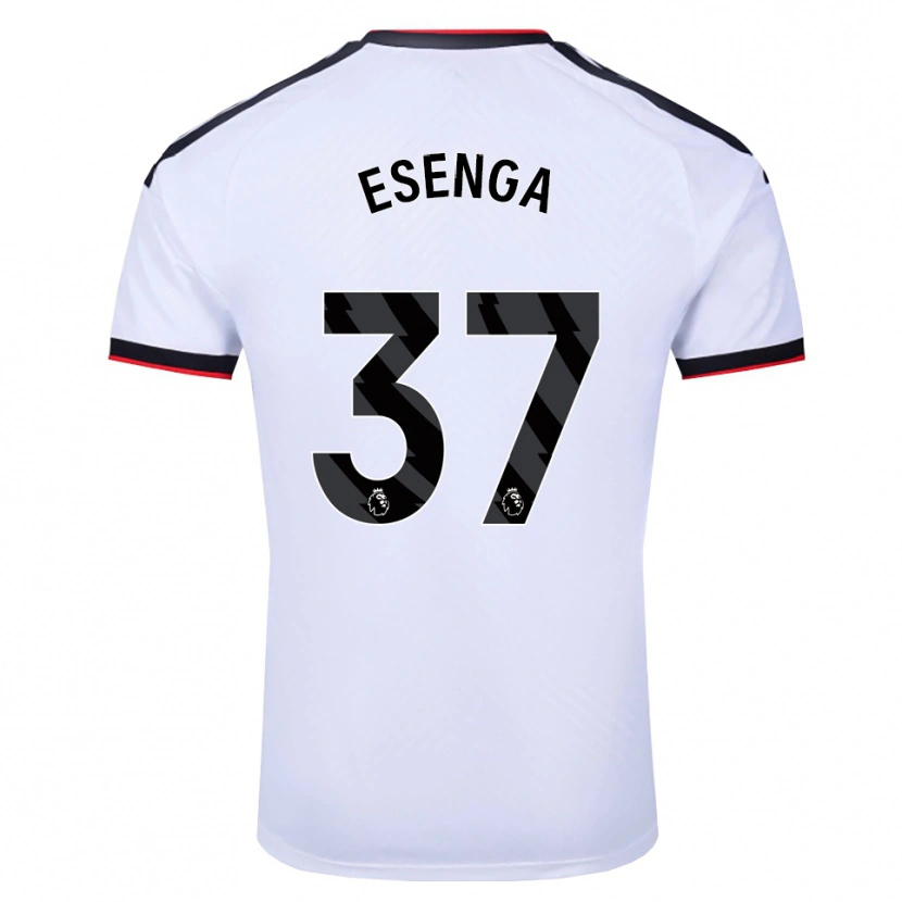 DanxenキッズJonathan Esenga#37ホワイト ブラックレッドホームシャツ2026/27ジャージーユニフォーム