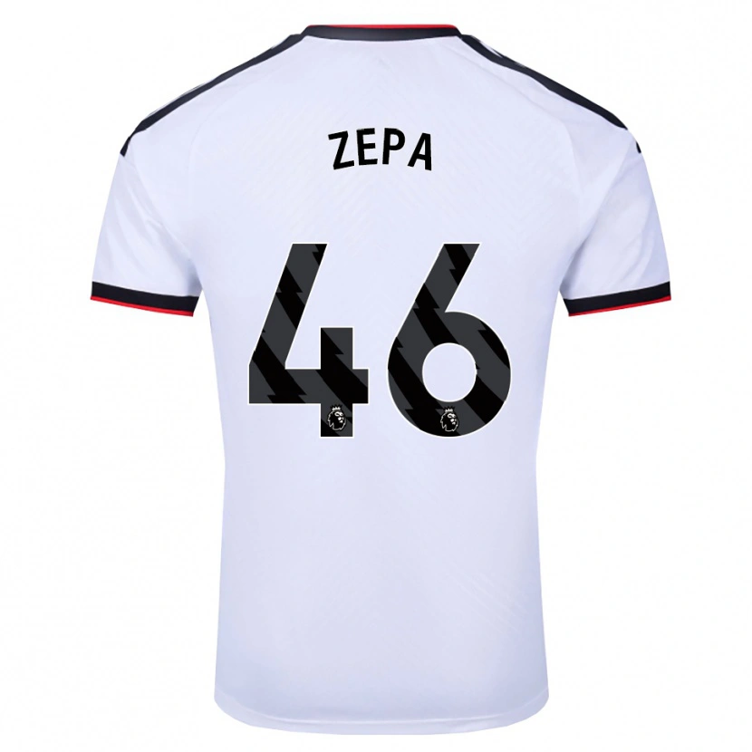 DanxenキッズMacauley Zepa#46ホワイト ブラックレッドホームシャツ2026/27ジャージーユニフォーム