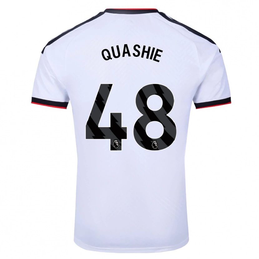 DanxenキッズJayden Quashie#48ホワイト ブラックレッドホームシャツ2026/27ジャージーユニフォーム