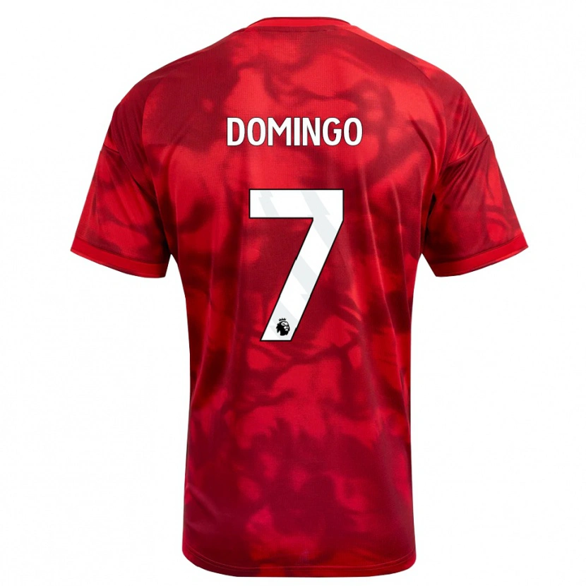 Danxenキッズソフィー・ドミンゴ#7クリムゾン ホワイトホームシャツ2026/27ジャージーユニフォーム