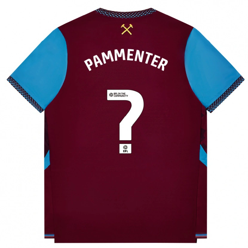 DanxenキッズBailey Pammenter#0バーガンディ コーンフラワーブルーホームシャツ2026/27ジャージーユニフォーム