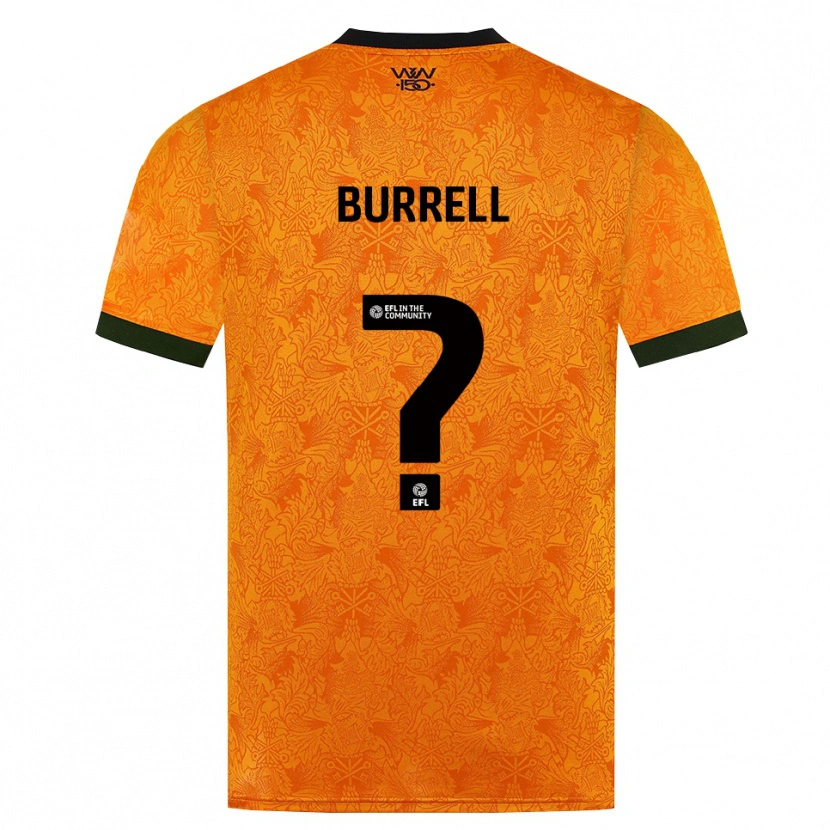DanxenキッズAckeme Francis-Burrell#0オレンジ ブラックホームシャツ2026/27ジャージーユニフォーム