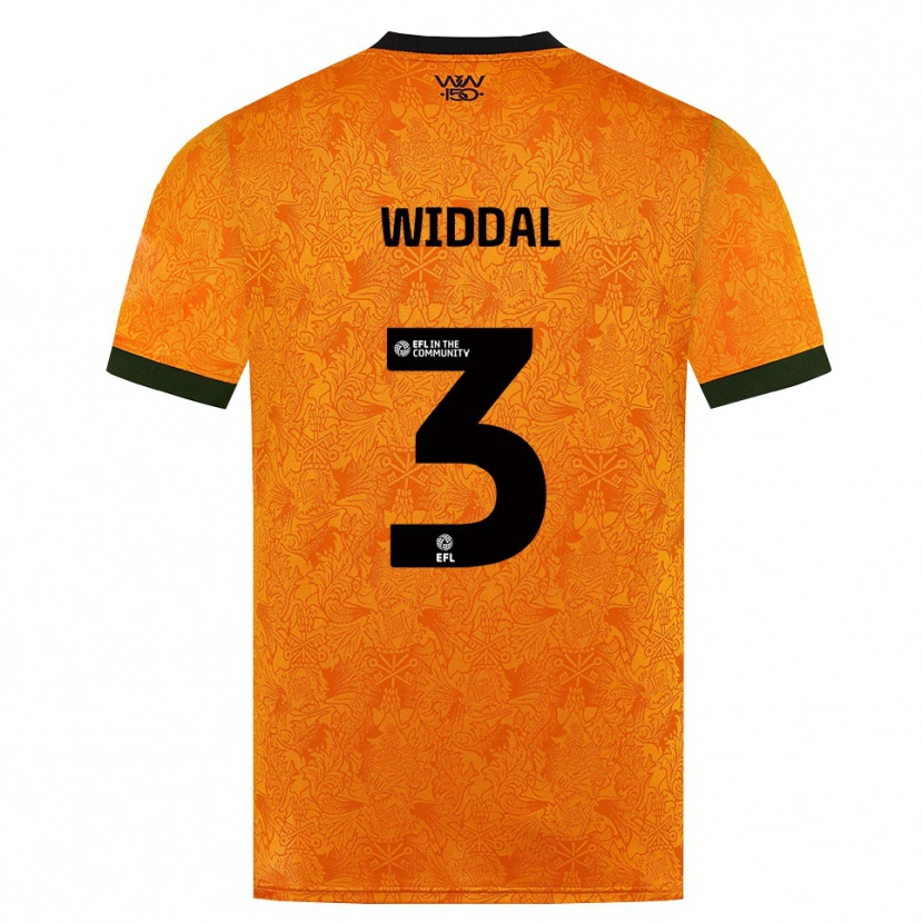 DanxenキッズNatalie Widdal#3オレンジ ブラックホームシャツ2026/27ジャージーユニフォーム
