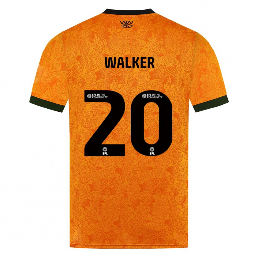 DanxenキッズLowri Walker#20オレンジ ブラックホームシャツ2026/27ジャージーユニフォーム
