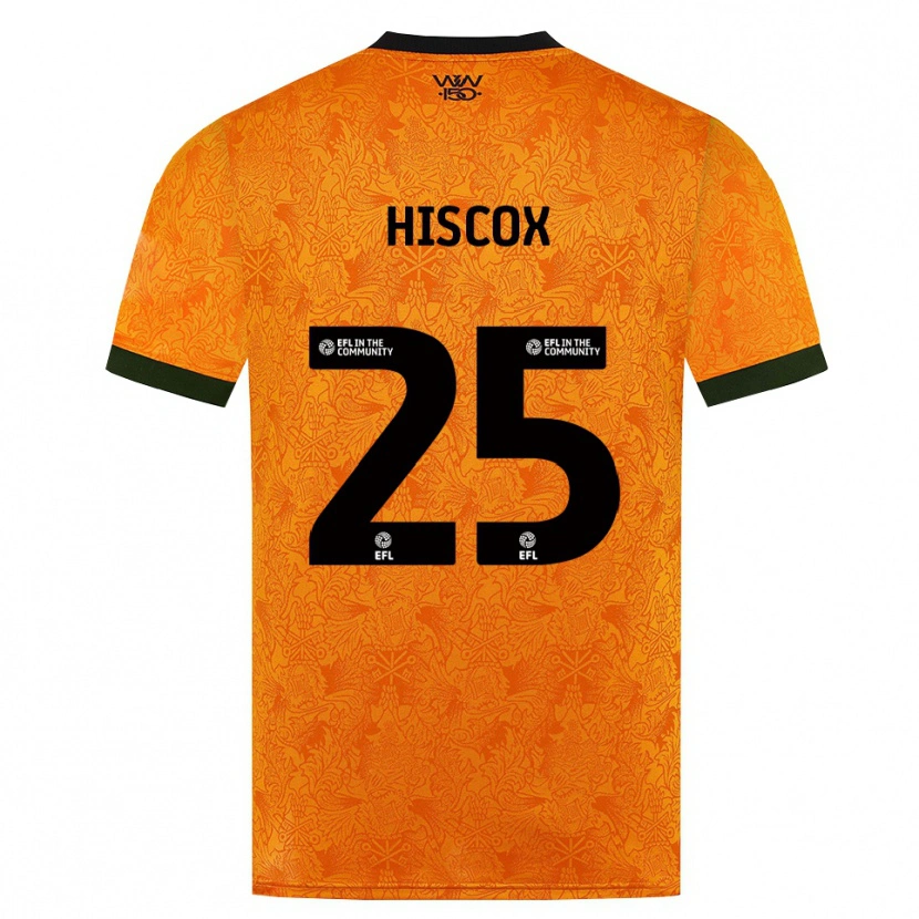 DanxenキッズAmelia Hiscox#25オレンジ ブラックホームシャツ2026/27ジャージーユニフォーム