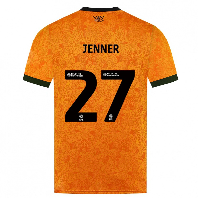 Danxenキッズアビ・ルイーズ・ジェナー#27オレンジ ブラックホームシャツ2026/27ジャージーユニフォーム