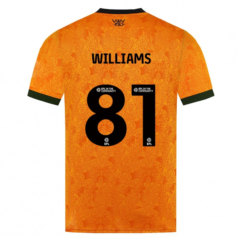 DanxenキッズAshton Williams#81オレンジ ブラックホームシャツ2026/27ジャージーユニフォーム