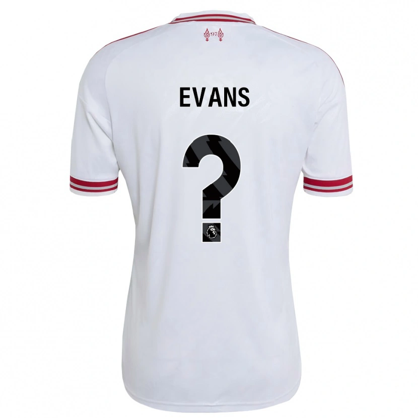 DanxenキッズNoah Evans#0レッド ホワイトアウェイシャツ2026/27ジャージーユニフォーム