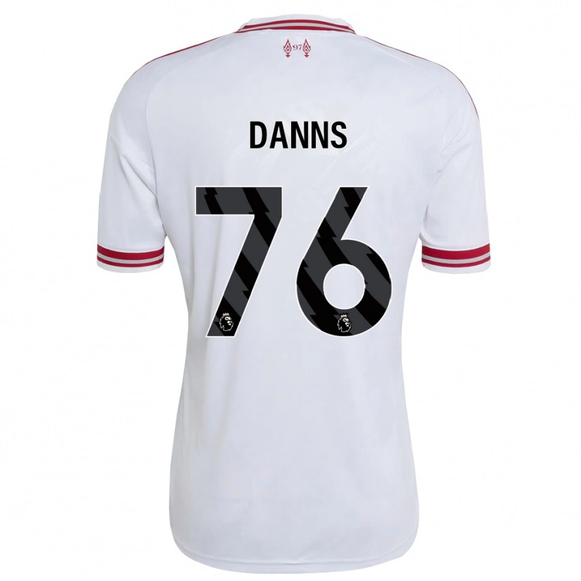 Danxenキッズジェイデン・ダンズ#76レッド ホワイトアウェイシャツ2026/27ジャージーユニフォーム