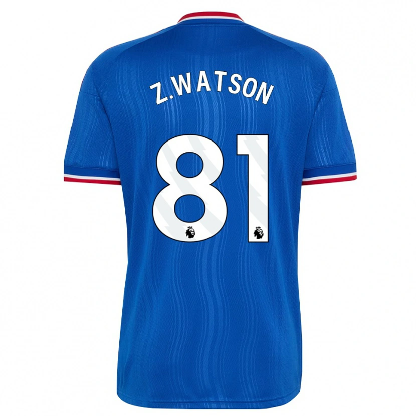 DanxenキッズZac Watson#81ブルー ホワイトレッドアウェイシャツ2026/27ジャージーユニフォーム