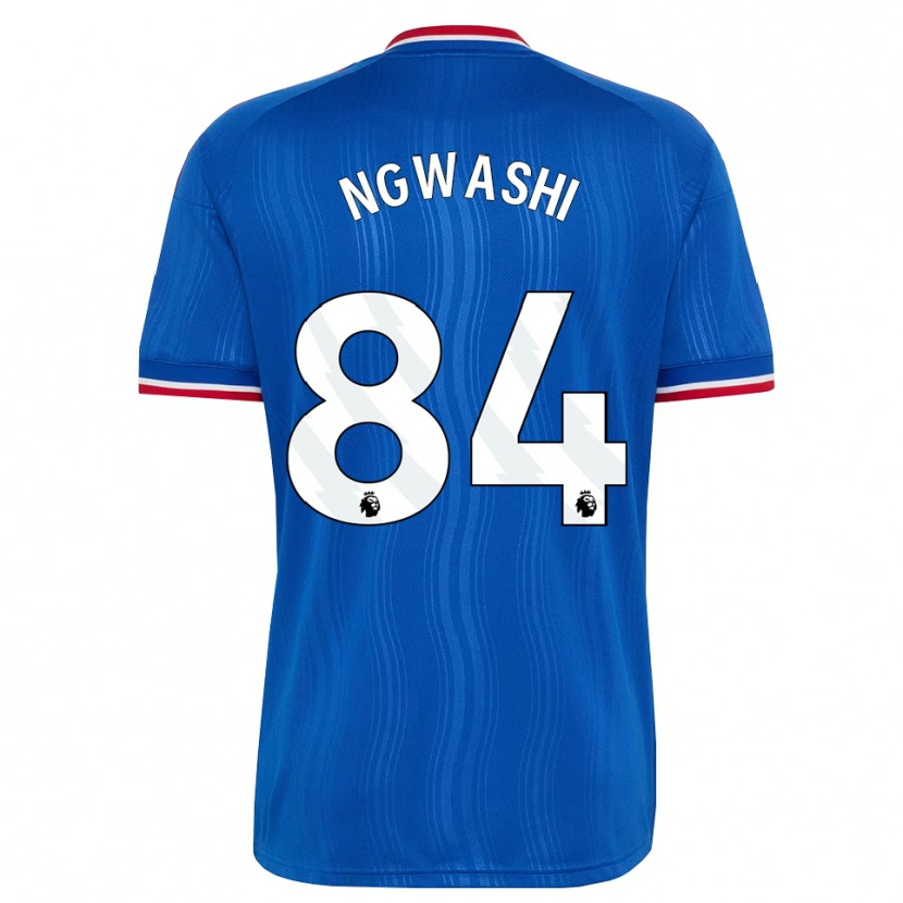 DanxenキッズJayden Ngwashi#84ブルー ホワイトレッドアウェイシャツ2026/27ジャージーユニフォーム