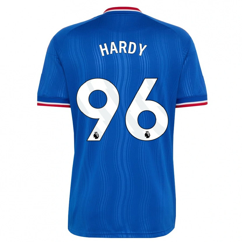 DanxenキッズCharlie Hardy#96ブルー ホワイトレッドアウェイシャツ2026/27ジャージーユニフォーム