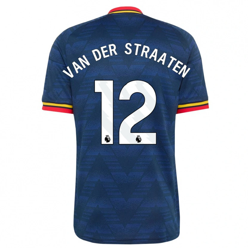DanxenキッズZachary Van Der Straaten#12ミッドナイトブルー イエロー レッドアウェイシャツ2026/27ジャージーユニフォーム
