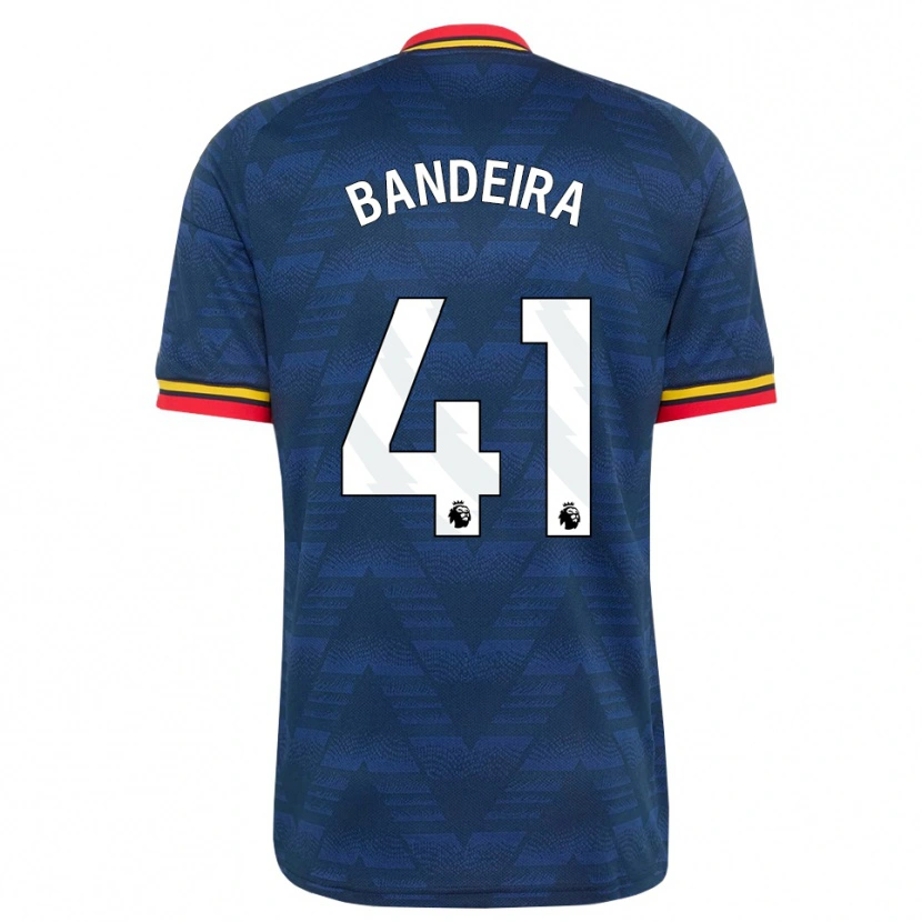 Danxenキッズマウロ・バンデイラ#41ミッドナイトブルー イエロー レッドアウェイシャツ2026/27ジャージーユニフォーム