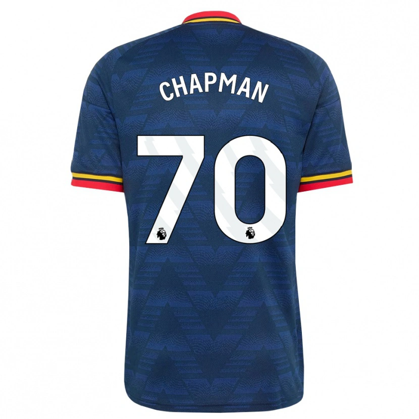 DanxenキッズSamuel Chapman#70ミッドナイトブルー イエロー レッドアウェイシャツ2026/27ジャージーユニフォーム
