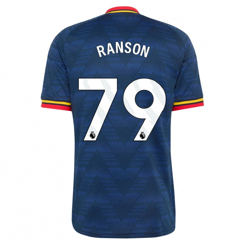 DanxenキッズKhari Ranson#79ミッドナイトブルー イエロー レッドアウェイシャツ2026/27ジャージーユニフォーム