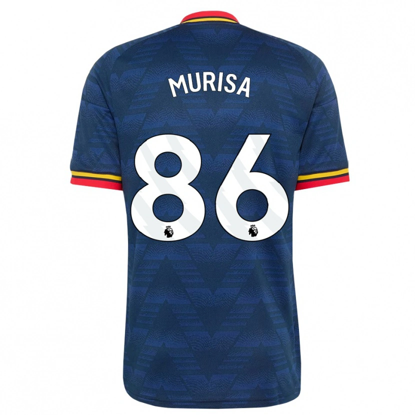 DanxenキッズTeshaun Murisa#86ミッドナイトブルー イエロー レッドアウェイシャツ2026/27ジャージーユニフォーム