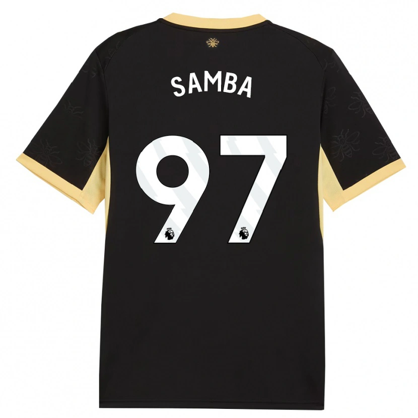 Danxenキッズタイローン・サンバ#97ブラック イエローアウェイシャツ2026/27ジャージーユニフォーム