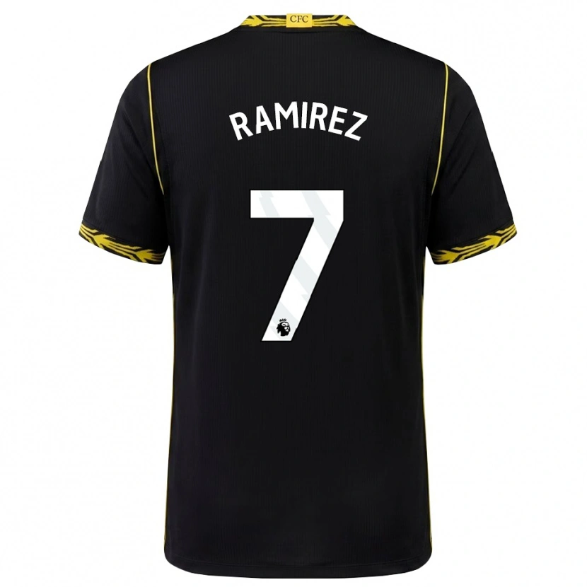 Danxenキッズマイラ・ラミレス#7ブラック イエローアウェイシャツ2026/27ジャージーユニフォーム