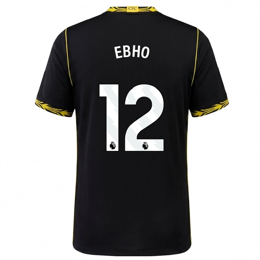 DanxenキッズRiley Ebho#12ブラック イエローアウェイシャツ2026/27ジャージーユニフォーム