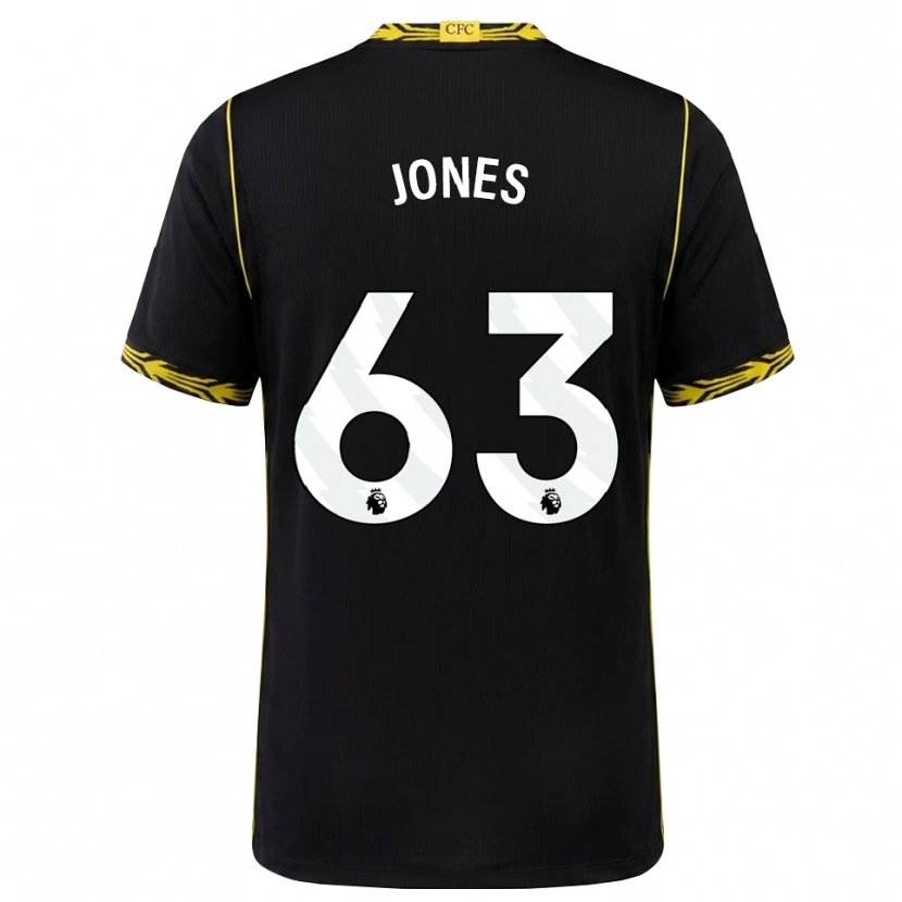 DanxenキッズVera Jones#63ブラック イエローアウェイシャツ2026/27ジャージーユニフォーム