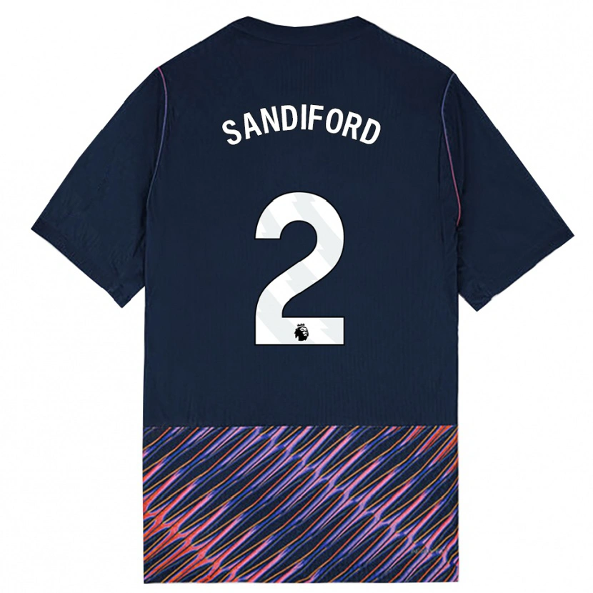 DanxenキッズOscar Sandiford#2ロイヤルブルー ホワイトアウェイシャツ2026/27ジャージーユニフォーム
