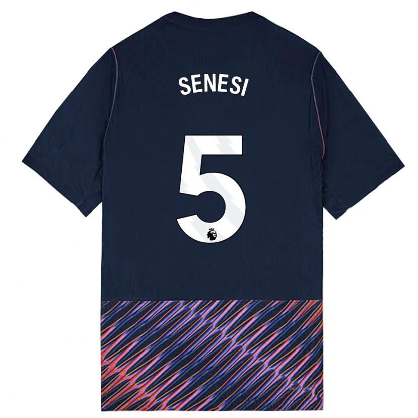 Danxenキッズマルコス・セネシ#5ロイヤルブルー ホワイトアウェイシャツ2026/27ジャージーユニフォーム