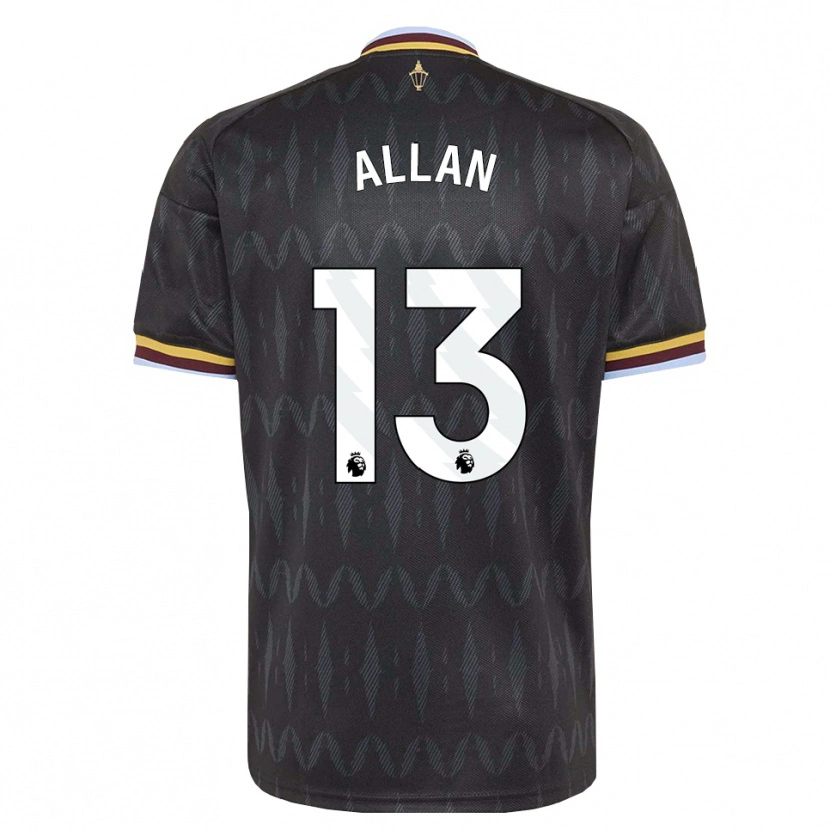 DanxenキッズJack Allan#13コーンフラワーブルー ブラック イエローアウェイシャツ2026/27ジャージーユニフォーム