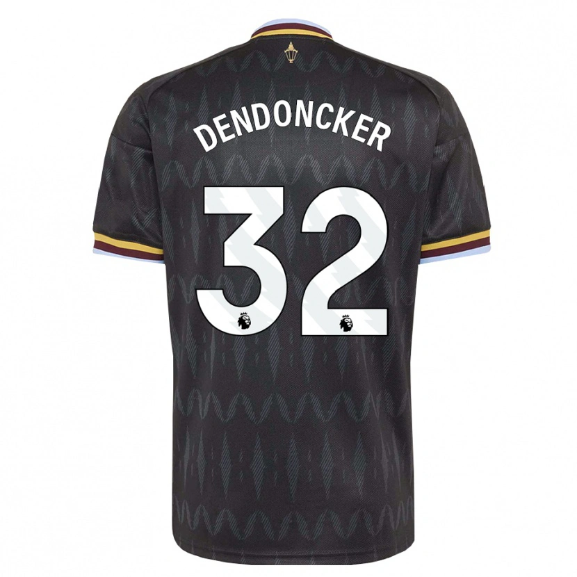 Danxenキッズレアンデル・デンドンケル#32コーンフラワーブルー ブラック イエローアウェイシャツ2026/27ジャージーユニフォーム