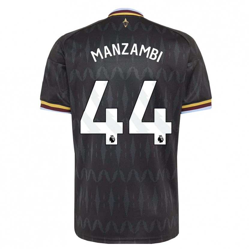 Danxenキッズヨハン・マンザンビ#44コーンフラワーブルー ブラック イエローアウェイシャツ2026/27ジャージーユニフォーム