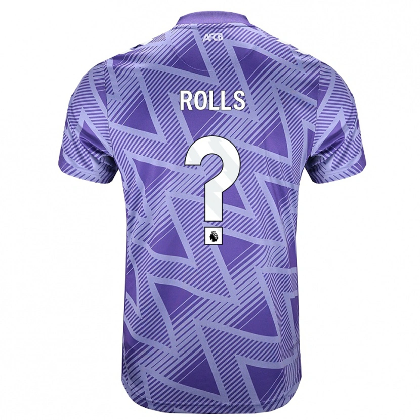 DanxenキッズThomas Rolls#0ペールヴァイオレットレッド ホワイトアウェイシャツ2026/27ジャージーユニフォーム