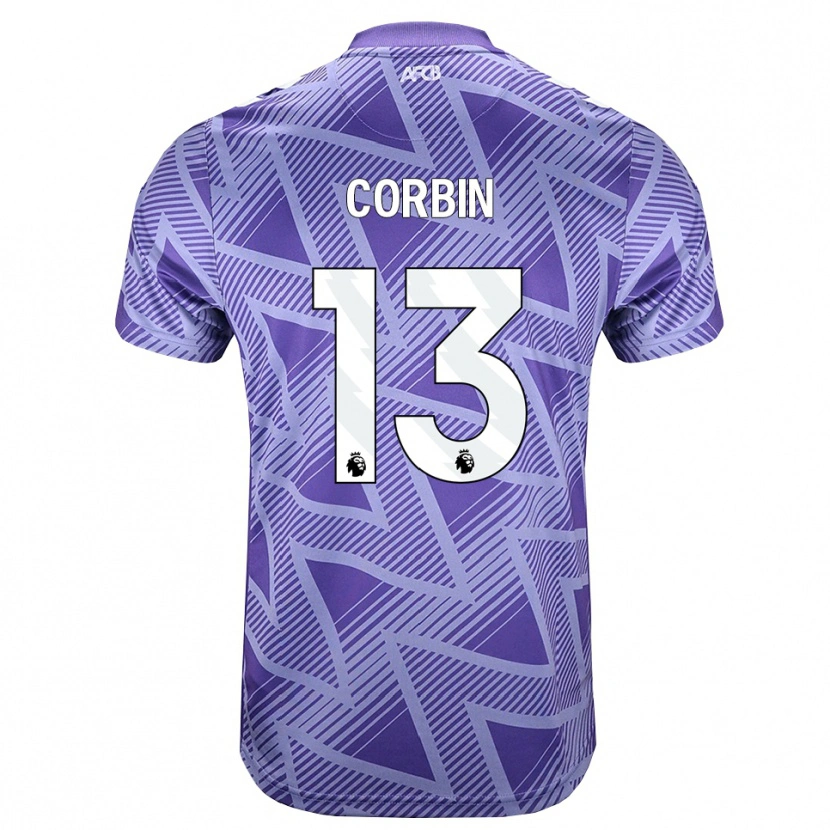 DanxenキッズHelen Corbin#13ペールヴァイオレットレッド ホワイトアウェイシャツ2026/27ジャージーユニフォーム