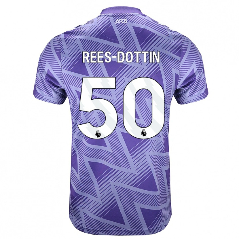 DanxenキッズRemy Rees-Dottin#50ペールヴァイオレットレッド ホワイトアウェイシャツ2026/27ジャージーユニフォーム