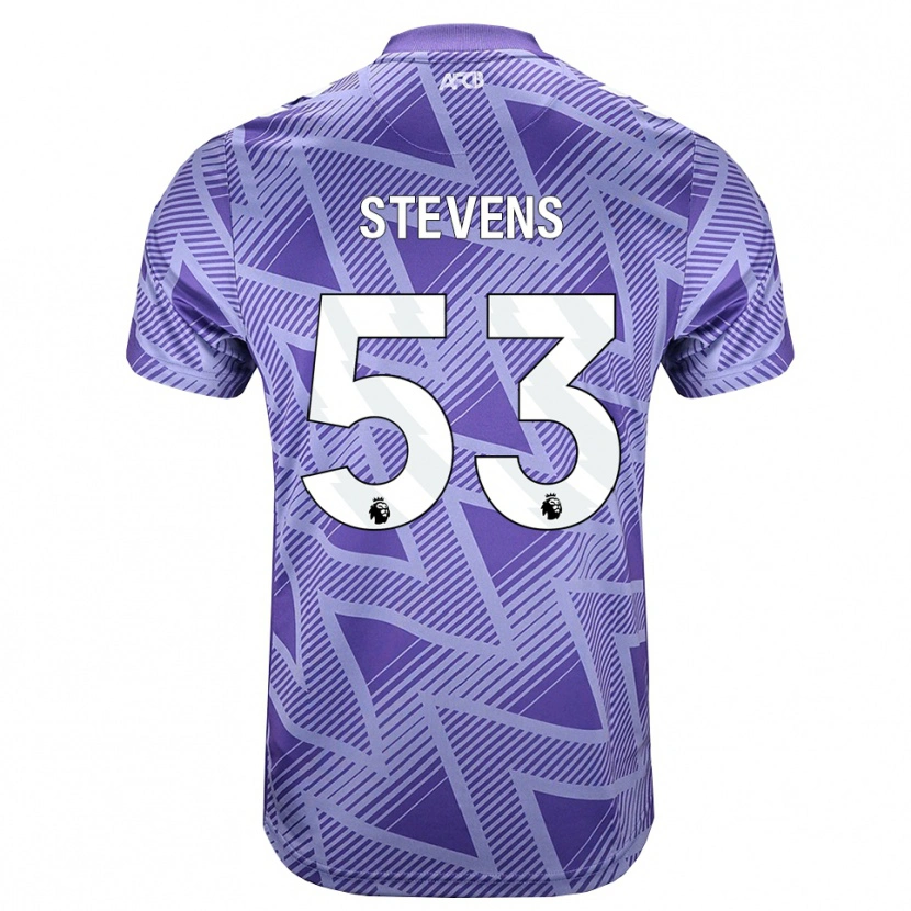 DanxenキッズCharlie Stevens#53ペールヴァイオレットレッド ホワイトアウェイシャツ2026/27ジャージーユニフォーム
